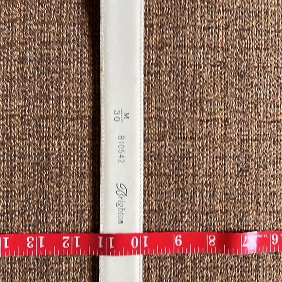 Brighton White Belt with Silver Buckle main image 2